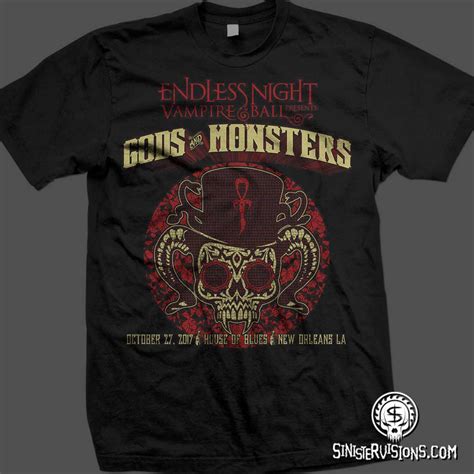 Available in a range of colours and styles for men, women, and everyone. Sinister Visions: T-shirt design for haunted houses ...