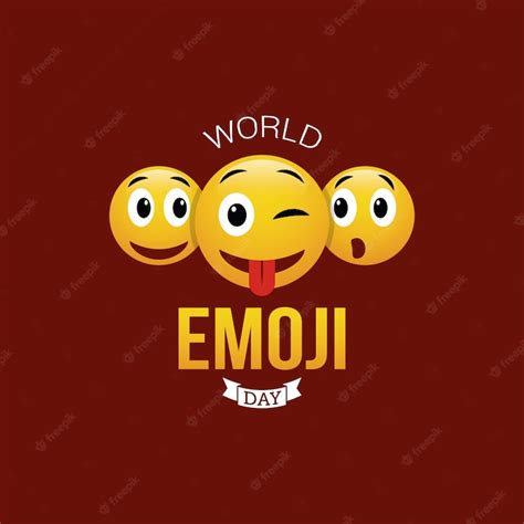 Premium Vector World Emoji Day