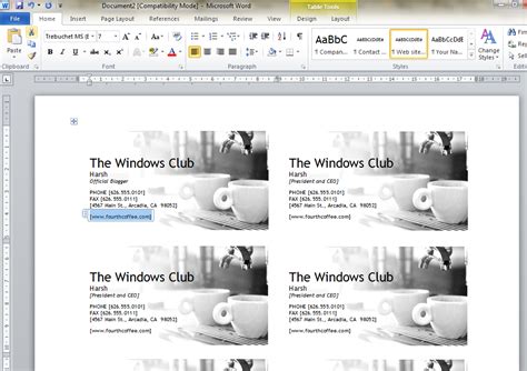 Maybe you would like to learn more about one of these? How to design Business Cards using Microsoft Word