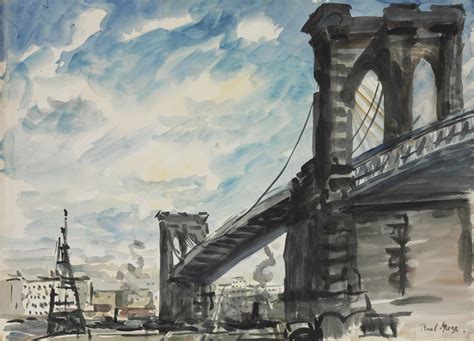 Paul Lucien Maze 1887 1979 Brooklyn Bridge Christies