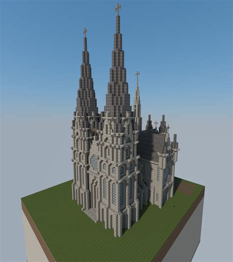 Gothic Cathedral Build Render Minecraft