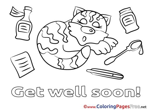 Feel Better Soon Coloring Pages At Free Printable