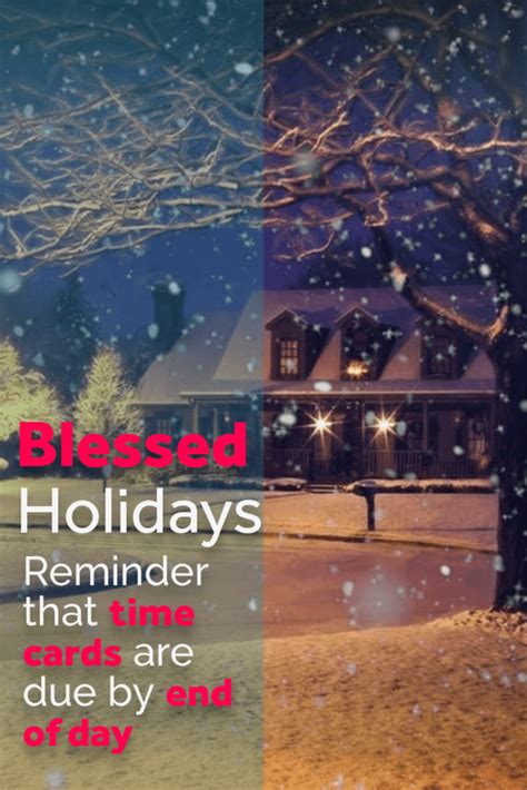 Christmas Themed Timesheet Reminders