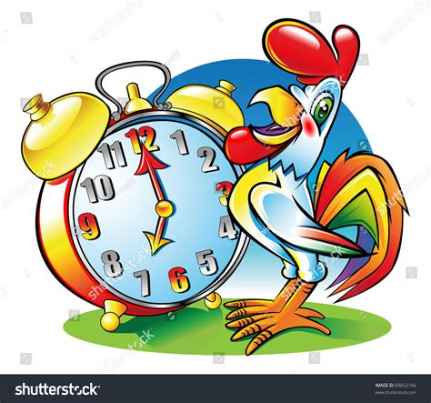 Rooster Wake Up Stock Vector Illustration 68652166 Shutterstock