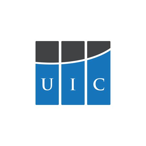 diseño de logotipo de letra uic sobre fondo blanco. concepto de