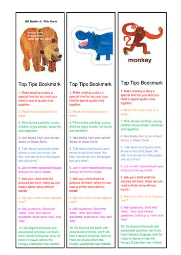Bookmarks With Reading Tips Teaching Resources Reading Tips