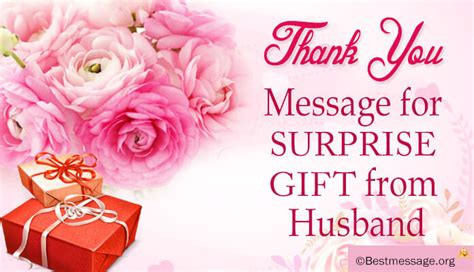 Thank you so much, dear. Beautiful Thank You Message for Husband for His Surprise ...