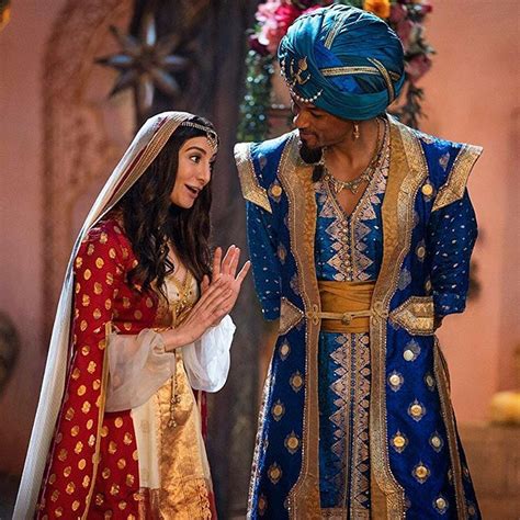 Will Smith And Nasim Pedrad As Genie And Daliah In Aladdin Aladdin Naomiscott