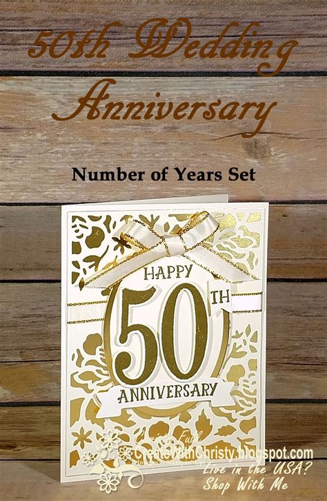 50th Wedding Anniversary Card Create With Christy