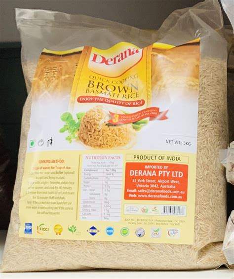 Derana Brown Basmati Rice 5kg Pride Of Punjab