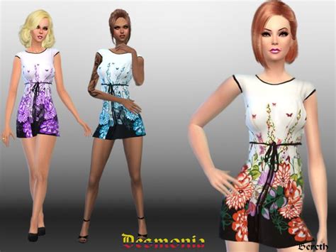 The Sims Resource Desmonia Casual Dress By Bereth • Sims 4 Downloads