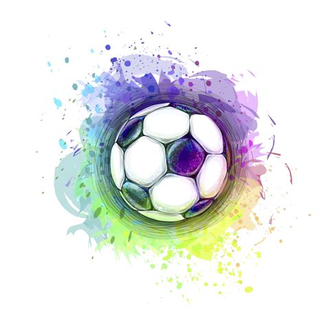 Abstract Stylish Conceptual Design Of A Digital Soccer Ball From Splash