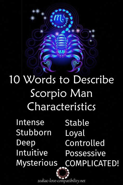 A cancer man is a typical example of a gentleman due to his kindness, trustworthiness, and sensibility. 10 Words to Describe Scorpio Man Characteristics. What is ...
