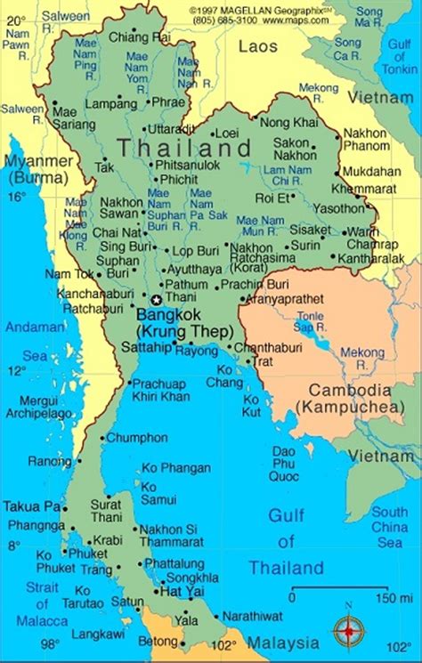 Es grenzt an myanmar, laos, kambodscha und malaysia. Thailand Ostküste Karte | hanzeontwerpfabriek