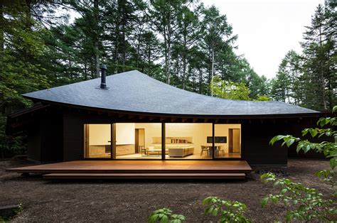This Japanese Inspired Residence Features A Multi Tiered Sloping Roof