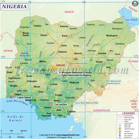Nigeria Carte Carte Du Nigeria