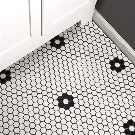 23mm Glossy Black White Honeycomb Ceramic Mosaic Tile Kitchen