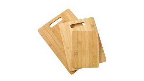 gourmet kitchen 3 piece natural bamboo cutting board set wood brown harvey norman