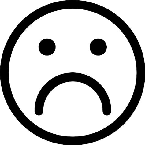 Face Sad Icon Vector Download Free