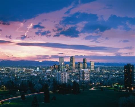 Denver skyline at night, cityscape, colorado photography, skyscrapers, city lights, urban art, fine art photography, wall decor, landscape this is an unframed photo. Downtown Denver Hotels Hit A Home Run