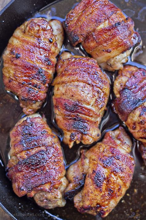 Recipe courtesy of food network kitchen. Bacon Wrapped Ginger Soy Chicken | YellowBlissRoad.com