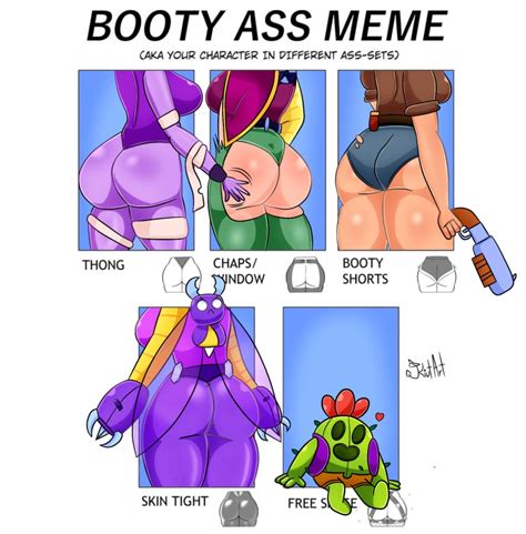 Rule 34 2d Ass Focus Bandit Shelly Bea Brawl Stars Belle Brawl Stars Booty Ass Meme Brawl