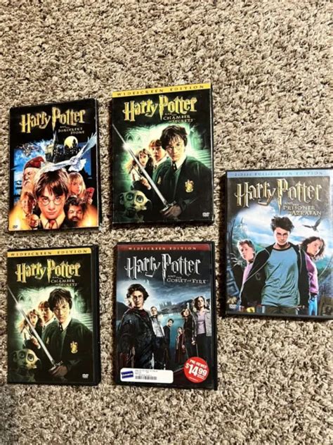 Harry Potter 5 Movie Collection Dvd Years 1 5 Set Lot Of 5 Film Movies