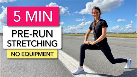 5 Min Pre Running Stretching Warm Up For Runners Youtube