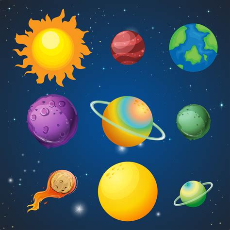 A Set Of Solar Systems 433656 Vector Art At Vecteezy