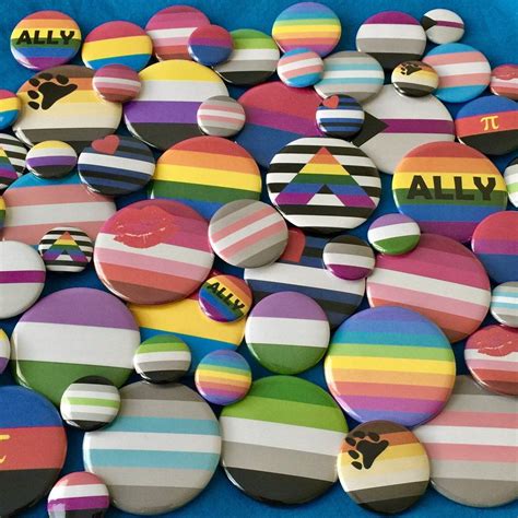 LGBTQ Pride Flag Pin Badges Pinback Buttons 1 Pin 1 5 Etsy France In
