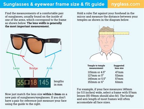 How To Choose The Right Size Sunglasseseyewear A Frame Size And Fit