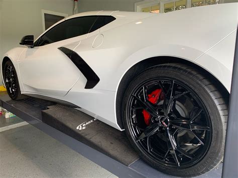 Corvette C8 Wheels Rims W Black Durachrome Finish Replacement