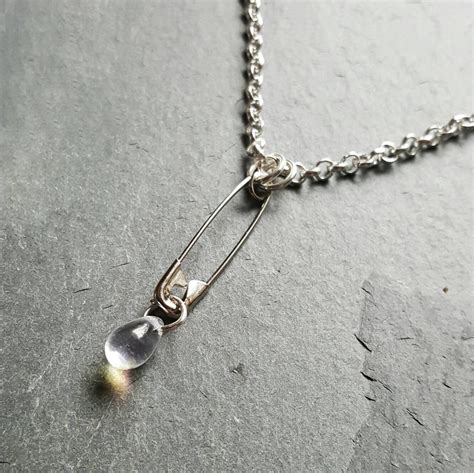 Safety Pin Teardrop Necklace Safety Pin Jewelry You Are Safe With Me Movement Safety Pin