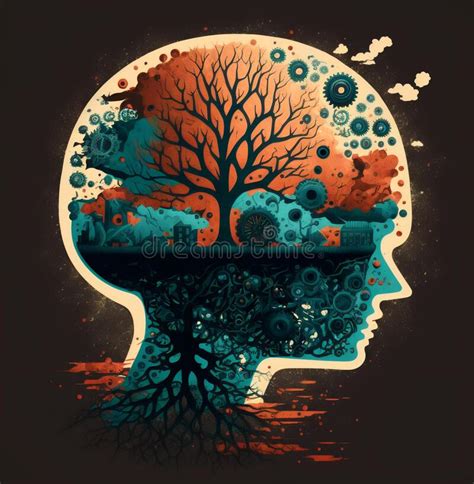 Stylised Representation Of A Brain With Gears Or Cogs Ai Generated