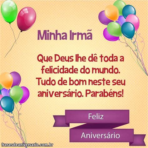 Mensagem Feliz Aniversário Irmã