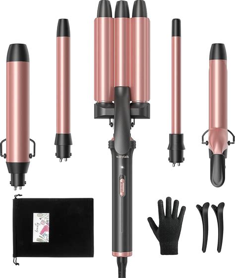 Wavytalk Curling Iron 5 In 1 Curling Wand Set With 3