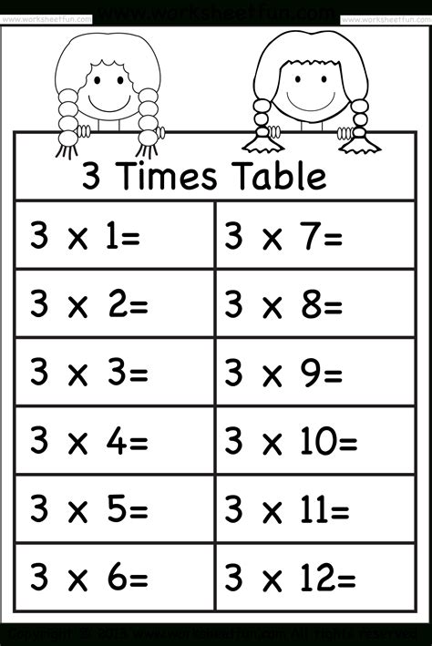 Multiplication Worksheet Free Printable
