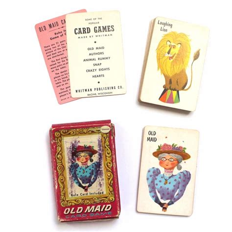 Vintage Whitman Old Maid Card Deck Game No 4109 Complete 1911426962