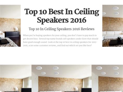 So, unless you want to. Top 10 Best Rated In Ceiling Speakers Reviews | A Listly List