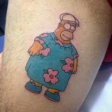 Homer Simpson Tattoo On Female Define Puritan Plain Style