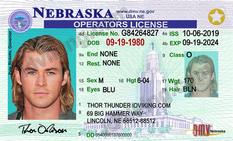 Nebraska (NE) - Drivers License PSD Template Download - IDViking - Best Scannable Fake IDs