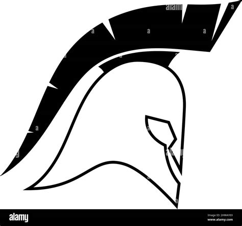 Spartan Helmet Icon Design Template Vector Isolated Illustration Stock