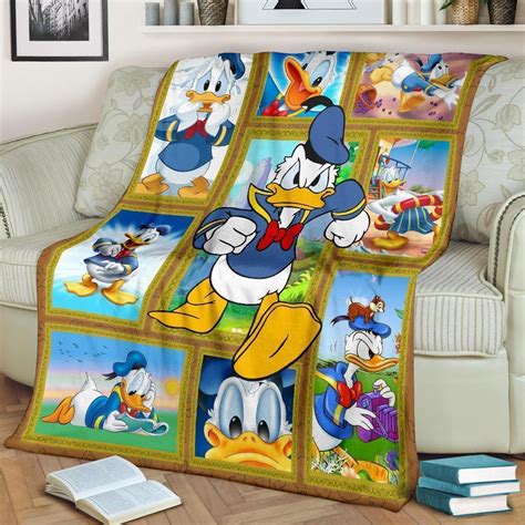 Handmade Cute Donald Duck Friend Logo Fleece Blanket Disney Etsy