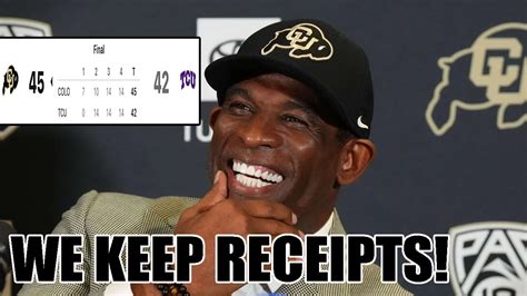 Deion Sanders Sends A Message To His Haters After Massive Colorado Upset Win Vs Tcu Youtube