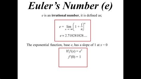 11x1 T14 01 Exponential Function And Eulers Number 2019 Youtube