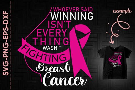 Winning Is Everything Breast Cancer By Utenbaw Thehungryjpeg