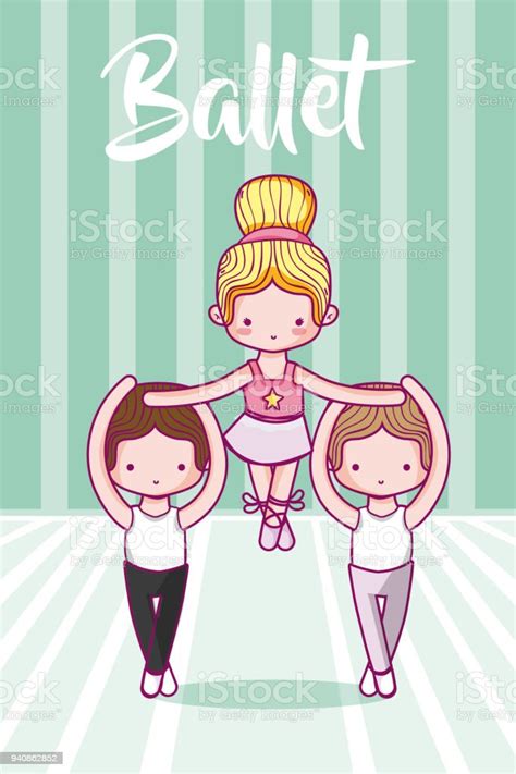 Cute Ballet Dancers Cartoons Stock Illustration Download Image Now