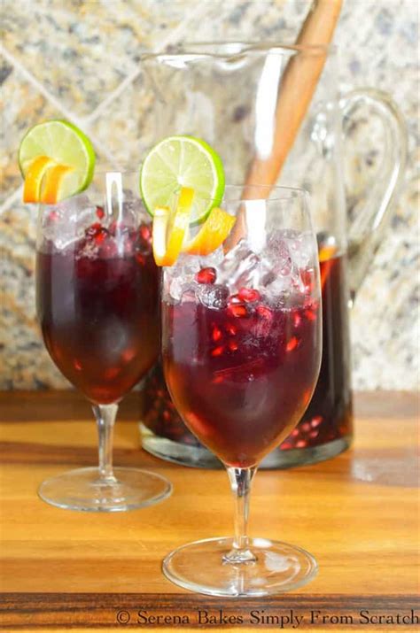 Red Wine Pomegranate Sangria Serena Bakes Simply From Scratch