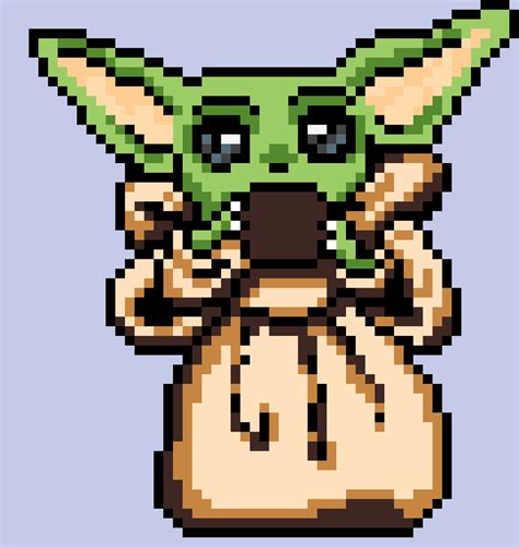 Minecraft Baby Yoda Pixel Art Easy Art Nouveau Buildi