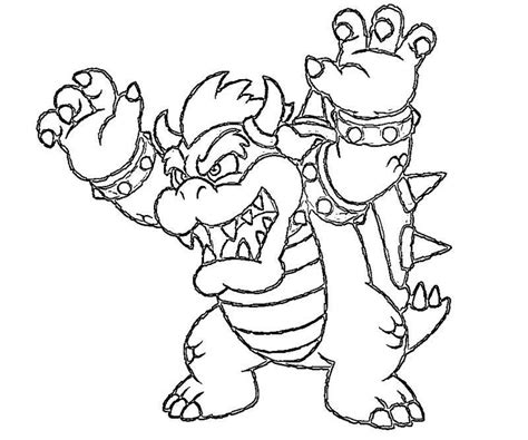 Bowser Face Coloring Pages Coloring Pages